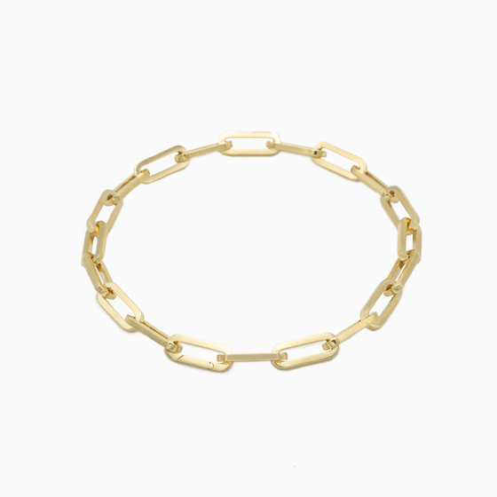 Oval Edged Chain Necklace
